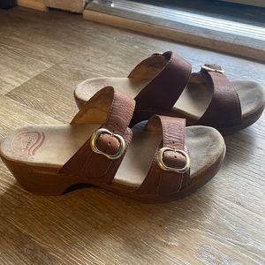 Dansko Wedge Heeled Clogs Size 38